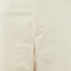 Brunello Cucinelli Off-White Textured Cotton Trouser M