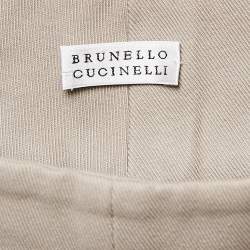 Brunello Cucinelli Beige Stretch Gabardine Trousers S