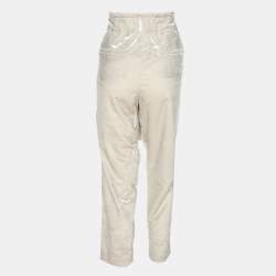 Pre Owned Brunello Cucinelli Cream Velvet Pant M