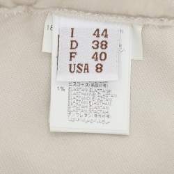 Pre Owned Brunello Cucinelli Cream Velvet Pant M