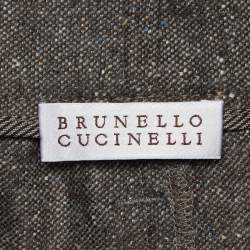 Brunello Cucinelli Brown Wool Elasticated Waist Pencil Skirt M
