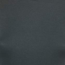 Brunello Cucinelli Blue Rib Knit Monili Detail Sleeveless Top S
