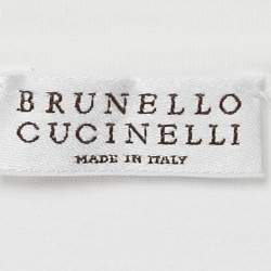 Brunello Cucinelli White Monili Detail Jersey Sleeveless T-Shirt M