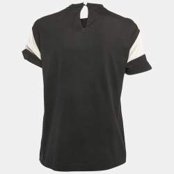 Brunello Cucinelli Black Satin Jersey Monili Detail Top XS