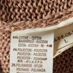 Brunello Cucinelli Mauve Lurex Knit Sleeveless Jumper L 