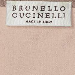 Brunello Cucinelli Mauve Lurex Knit Sleeveless Jumper L 