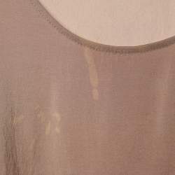 Brunello Cucinelli Mauve Lurex Knit Sleeveless Jumper L 