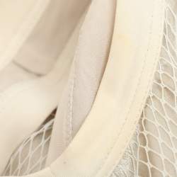 Brunello Cuccinelli Beige Mesh Silk Tank Top XS