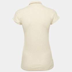 Brunello Cucinelli Light Beige Rib Knit Top L