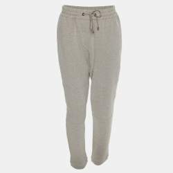 Brunello Cucinelli Grey/Silver Jersey Trousers M