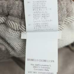 Pre Owned Brunello Cucinelli Grey/Silver Jersey Trousers M