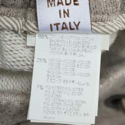 Pre Owned Brunello Cucinelli Grey/Silver Jersey Trousers M