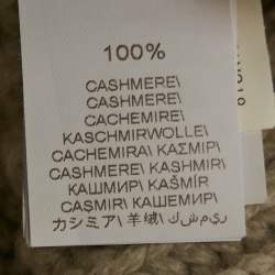 Pre Owned Brunello Cucinelli Grey Cashmere Rib Monile Hooded Cardigan S