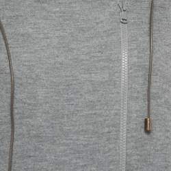 Pre Owned Brunello Cucinelli Grey Cashmere Knit Hoodie and Sweatpants Set XS/S