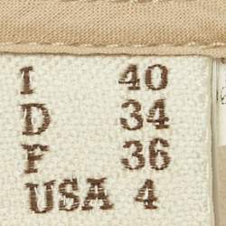 Pre Owned Brunello Cucinelli White Denim Wrap Straight Raw Edge Jeans S Waist 30"