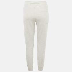 Pre Owned Brunello Cucinelli Grey Mélange Cashmere Monili Side Detail Jogger XS