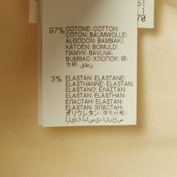 Pre Owned Brunello Cucinelli Cream Cotton Monili Belt Detail Trousers M Waist 32"