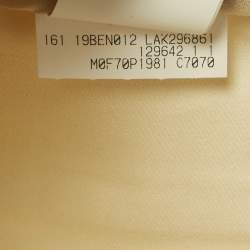 Pre Owned Brunello Cucinelli Cream Cotton Monili Belt Detail Trousers M Waist 32"