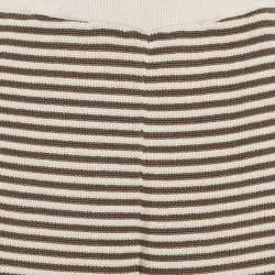Pre Owned Brunello Cucinelli Brown Striped Knit Wide Leg Pants M