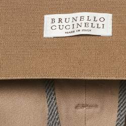 Pre Owned Brunello Cucinelli Brown Monili Detail Cotton Trouser S