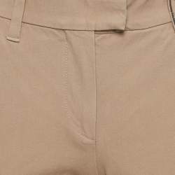 Pre Owned Brunello Cucinelli Brown Monili Detail Cotton Trouser S