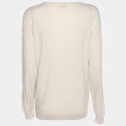 Pre Owned Brunello Cucinelli Light Beige Cashmere Blend Sweater M