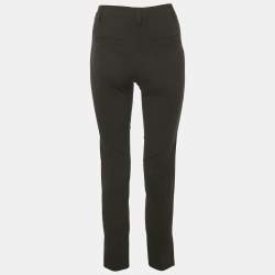 Pre Owned Brunello Cucinelli Black Wool Monili Hem Trousers XS