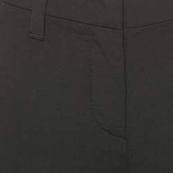 Pre Owned Brunello Cucinelli Black Wool Monili Hem Trousers XS