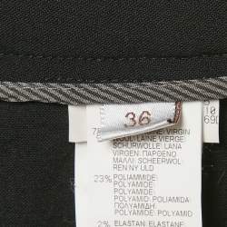 Pre Owned Brunello Cucinelli Black Wool Monili Hem Trousers XS