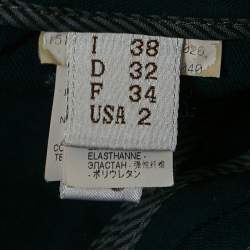 Pre Owned Brunello Cucinelli Blue Cotton Slim Fit Trousers S