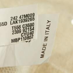 Pre Owned Brunello Cucinelli Cream Sequin Embellished Wool Jumper S