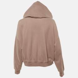 Pre Owned Brunello Cucinelli Mauve Pink Cotton Monili Detail Hoodie M