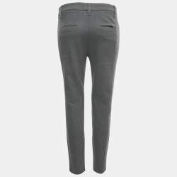 Pre Owned Brunello Cucinelli Grey Gabardine Formal Trousers M