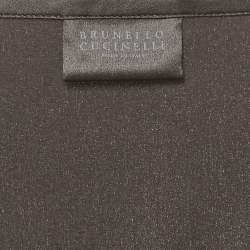 Pre Owned Brunello Cucinelli Black Silk Satin Tank Top XXXL