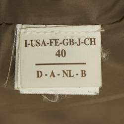 Pre Owned Brunello Cucinelli Grey Wool Blend Down Vest Jacket S