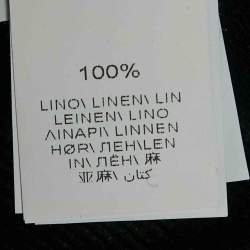 مملوكة مسبقًا Brunello Cucinelli Black Linen Drill Pleated Trousers S