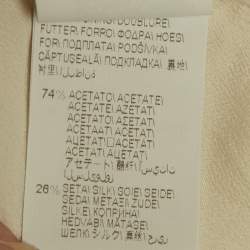 Pre Owned بليزر برونيلو كوتشينيللي مزين خليط صوف كريمي مقاس كبير (لارج)