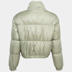 مملوكة مسبقًا جاكيت برونيلو كوتشينيللي منتفخ صناعي أخضر فاتح مقاس صغير