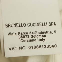 مملوكة مسبقًا جاكيت برونيلو كوتشينيللي منتفخ صناعي أخضر فاتح مقاس صغير