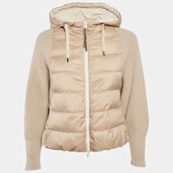 مملوكة مسبقًا Brunello Cucinelli Beige Synthetic Puffer Down Jacket XS
