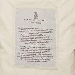 مملوكة مسبقًا جاكيت برونيلو كوتشيليني منفخ صناعي بيج مقاس صغير جدًا (إكس سمول)