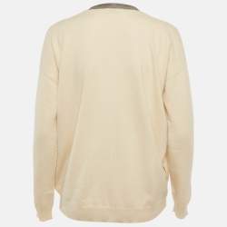 Pre Owned كارديجان تفاصيل مونيل كشمير بيج برونيلو كوتشينيلي مقاس وسط (ميديام)