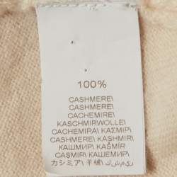 مملوكة مسبقًا Brunello Cucinelli Beige Cashmere V-Neck Sweater M