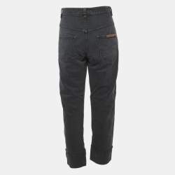 مملوكة مسبقًا بنطلون جينز قصير برونيلو كوتشينيلي دينم غامق رمادي مونيل مقاس متوسط خصر 33 بوصة