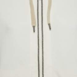 Pre Owned Brunello Cucinelli Cream Jersey Monoli Hooded Sweatshirt S