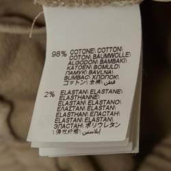 Pre Owned بنطلون برونيلو كوتشينيلي جيرسي بيج بحبل مقاس صغير جدًا