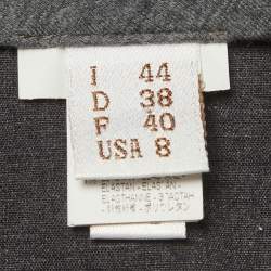 مملوكة مسبقًا Brunello Cucinelli Grey Cotton Blend Straight Fit Trousers M