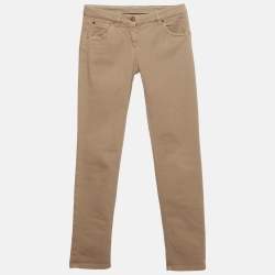 Pre Owned Brunello Cucinelli Cream Denim Regular Fit Jeans S/Waist 29"