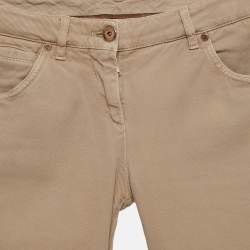 Pre Owned Brunello Cucinelli Cream Denim Regular Fit Jeans S/Waist 29"