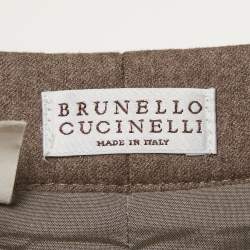 Pre Owned تنورة برونيلو كوتشينيللي بنية صوف قلم رصاص كبيرة